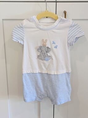 Mayoral Baby Romper With Bunny and Elephant Applique